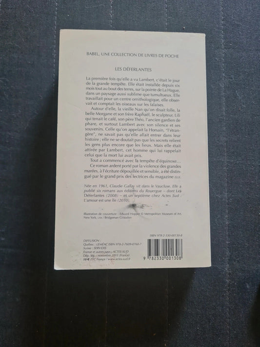 Les déferlantes,  Claudie Gallay - babel 1085