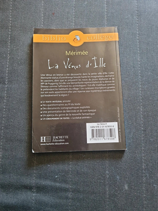 La Vénus D'ille - Prosper Mérimée - hachette - bibliocollège 13