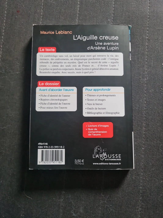 l'aiguille creuse , Arsène Lupin , Maurice Leblanc
Larousse 183
