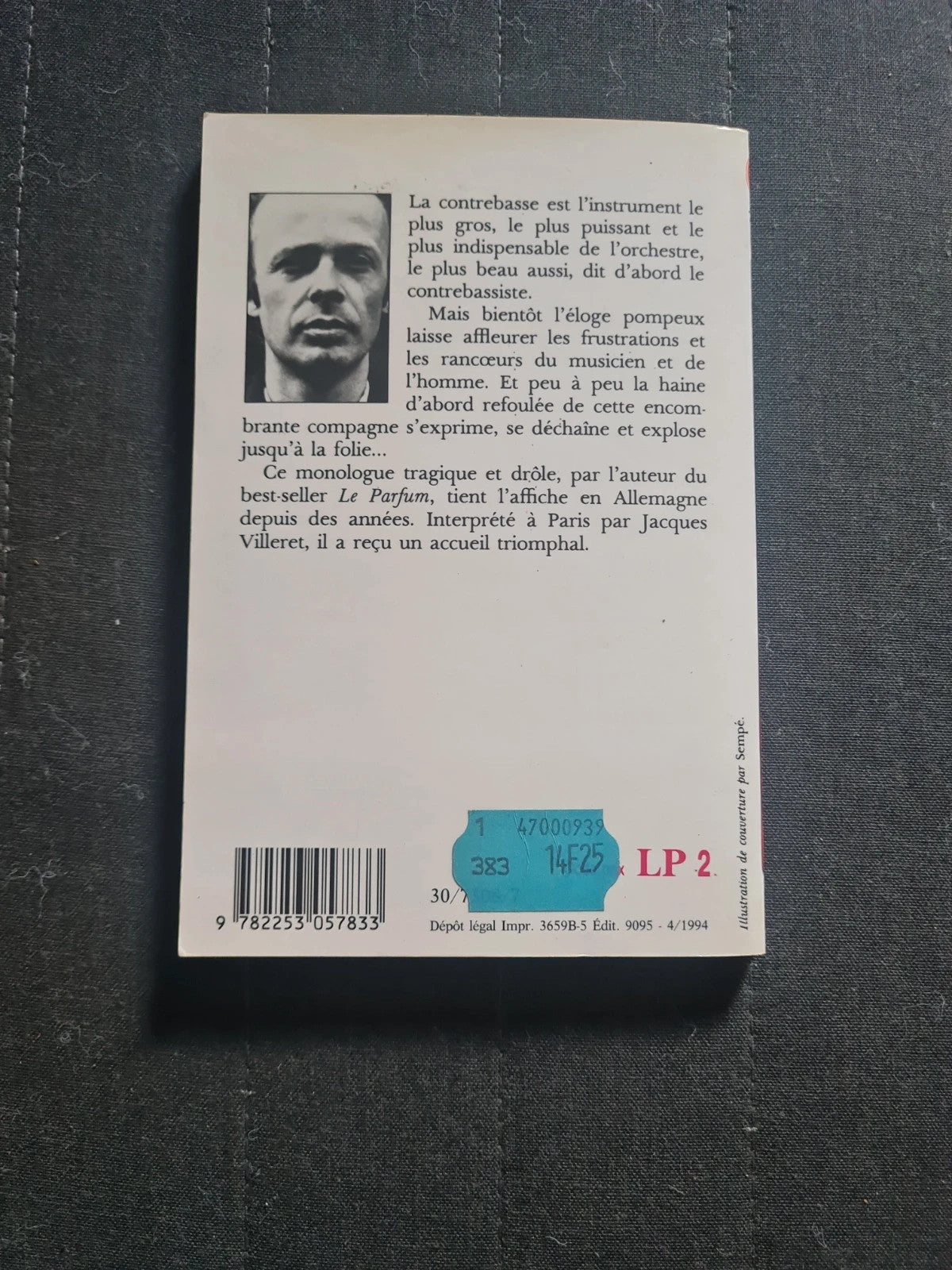 La contrebasse, Patrick Süskind, Sempé, Bernard Lortholary