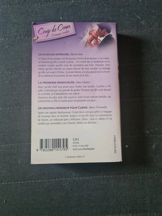 Un mariage improvisé,  la promesse renouvelée , un nouveau bonheur pour cassie