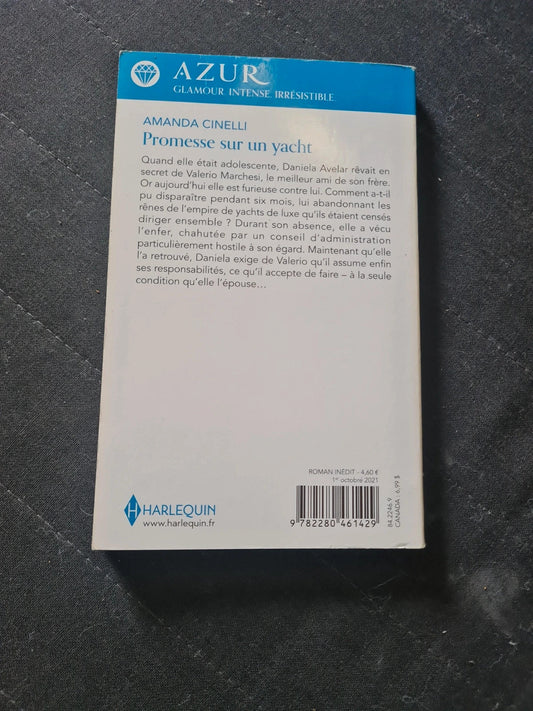Promesse sur yacht, Amanda Cinelli