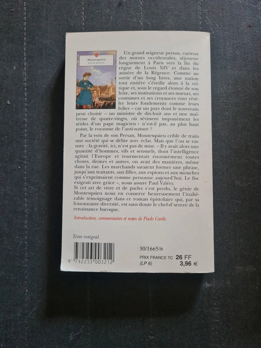 lettres persanes, charles louis montesquieu