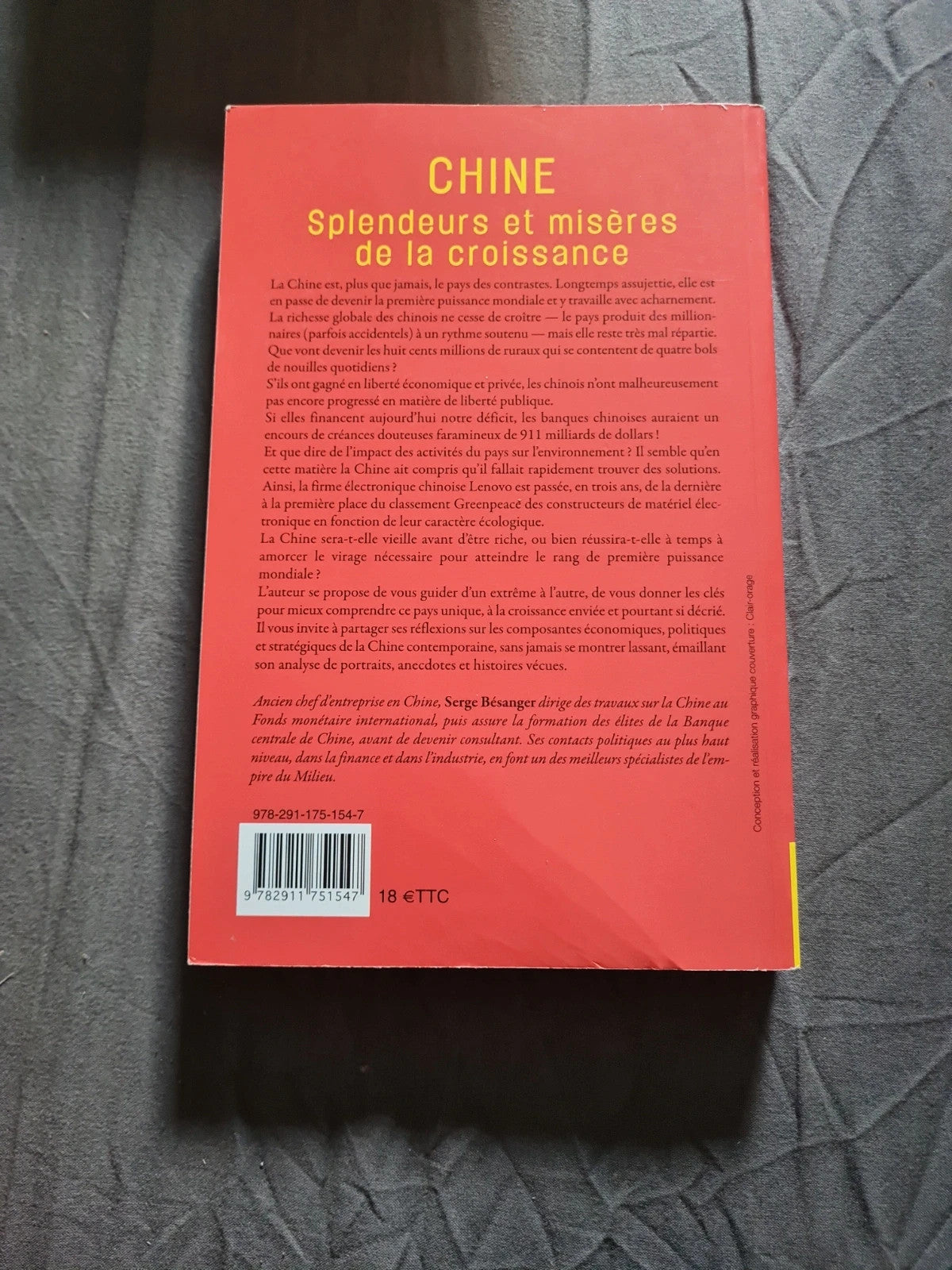 Chine, Splendeurs Et Misères De La Croissance - Bésanger Serge - Alban edition