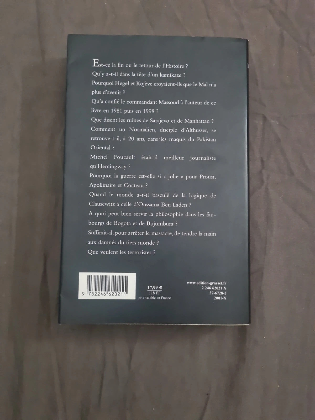 Réflexions Sur La Guerre, Le Mal Et La Fin De L'histoire, Les Damnés De La Guerre Bernard-Henri Lévy