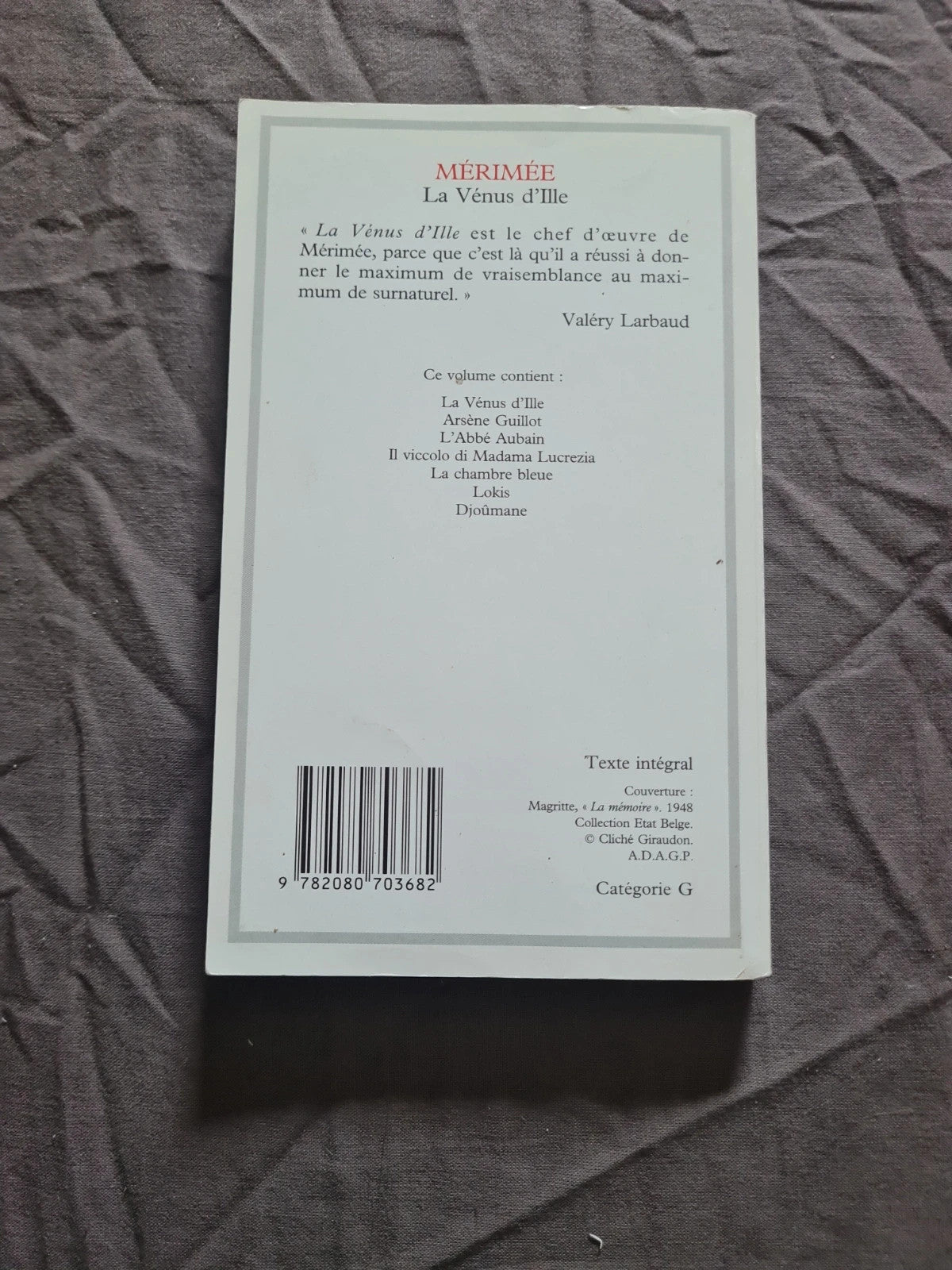 La Vénus d'Ille, Prosper Mérimée