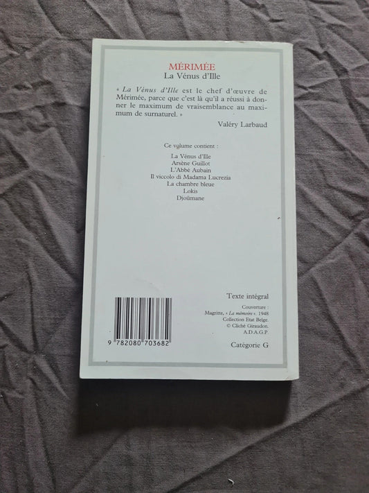 La Vénus d'Ille, Prosper Mérimée