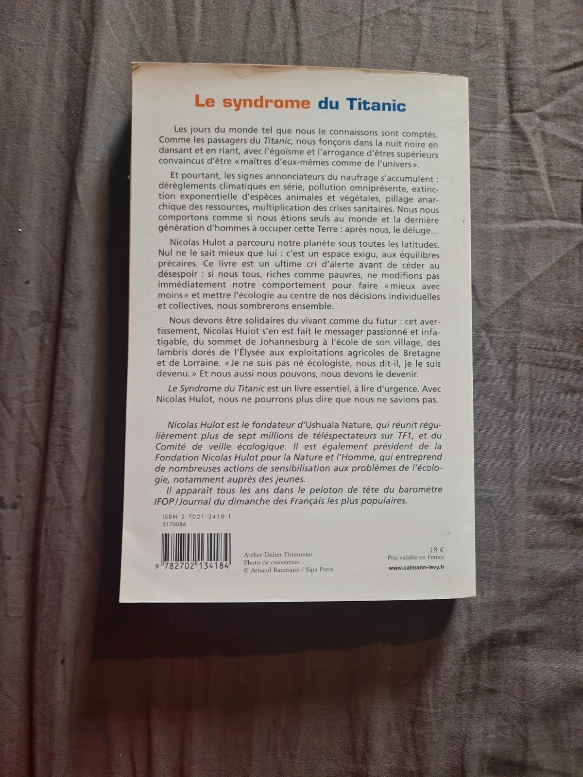 Le Syndrome du Titanic , Nicolas Hulot