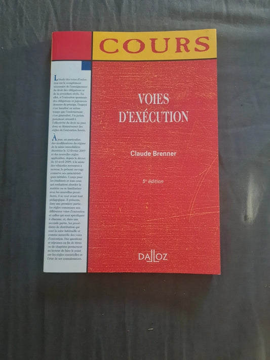 Voies d'exécution,  Claude Brenner , 5ème édition