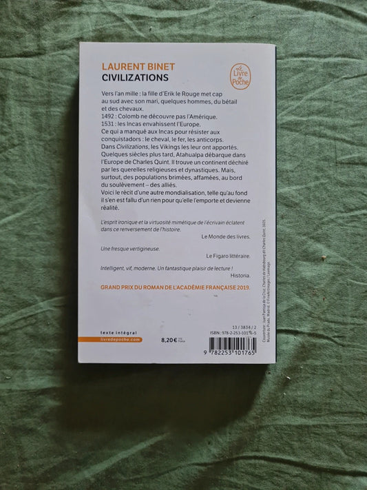 Civilisations,  Laurent Binet