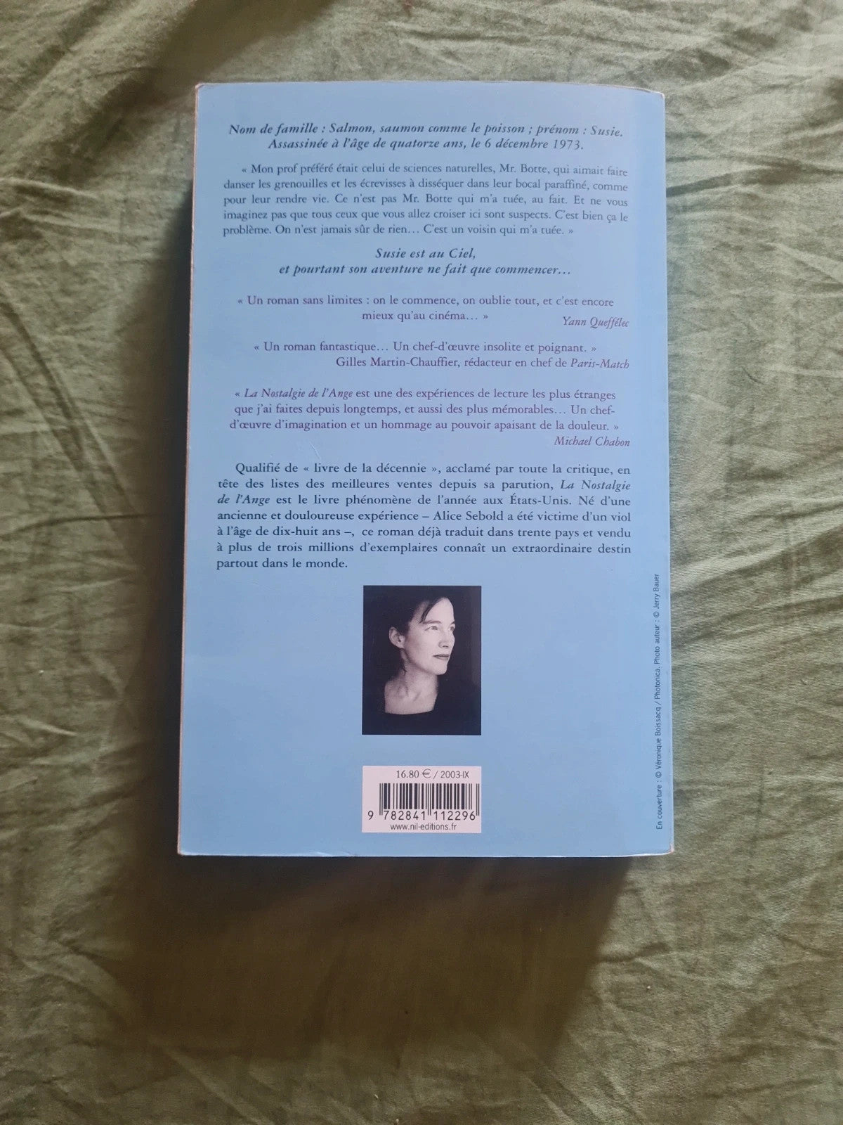 La nostalgie de l'ange,  Alice Sebold, Nil éditions