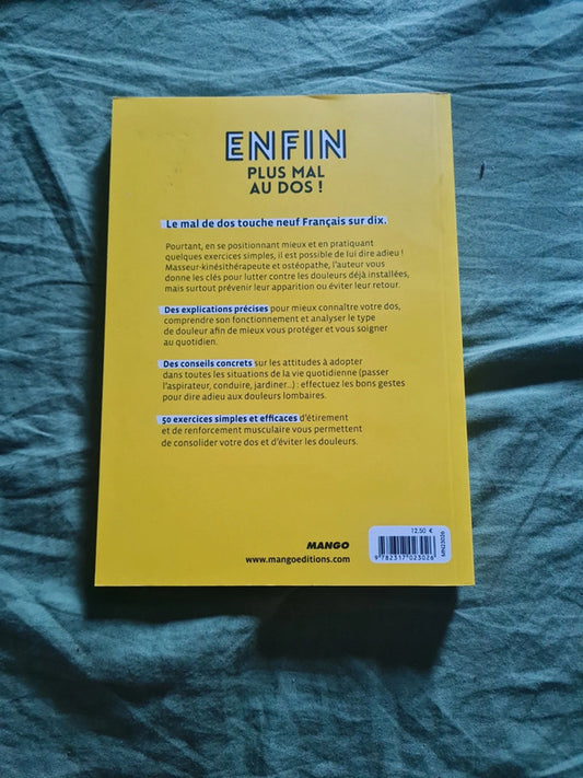 Enfin plus mal au dos , 50 exercices ultra simples, Aurelien Bouvier