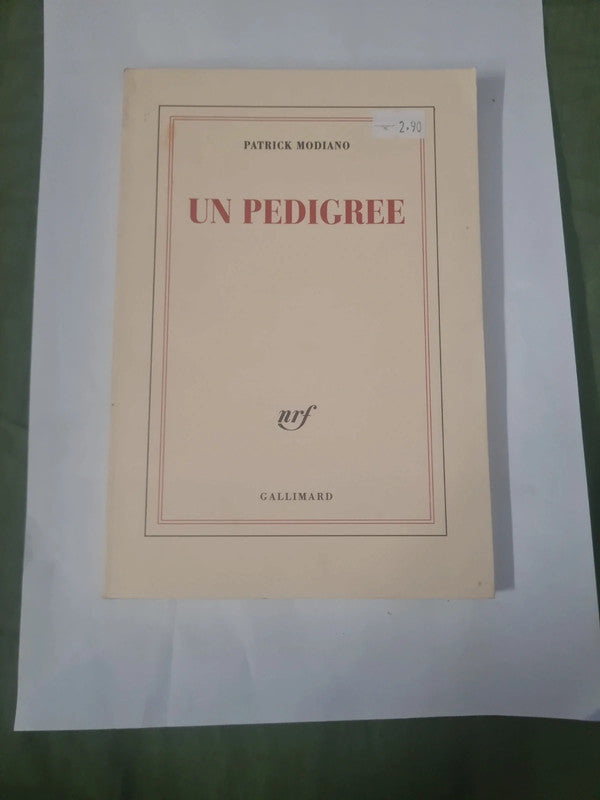 Un pedigree, Patrick Modiano