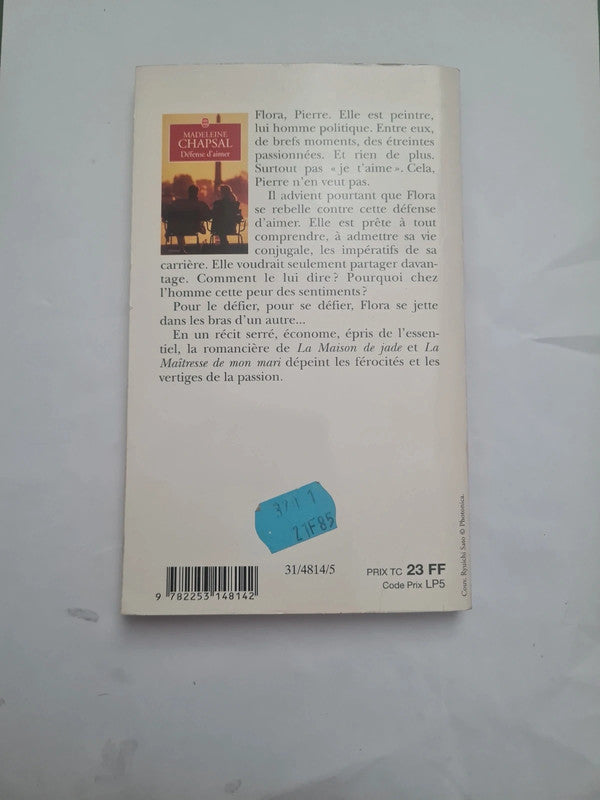 Défense d'aimer,  Madeleine Chapsal