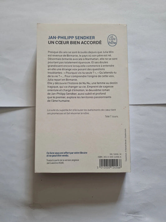Un coeur bien accordé, Jean Philippe Sendker