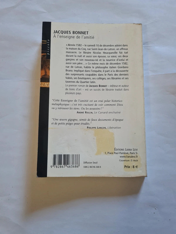 A l'enseigne de l'amitié,  Jacques Bonnet