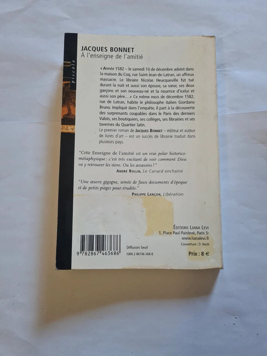 A l'enseigne de l'amitié,  Jacques Bonnet