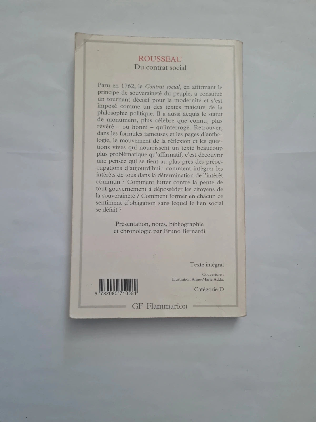 Rousseau , du contrat social