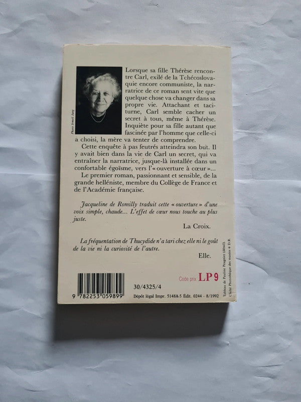 Ouverture à coeur,  Jacqueline de Romilly