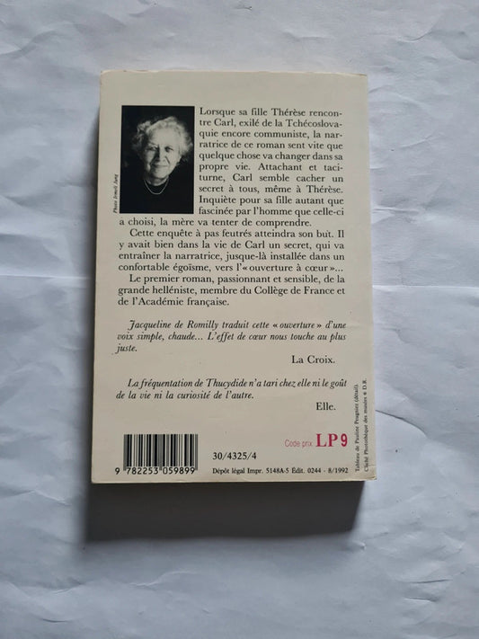 Ouverture à coeur,  Jacqueline de Romilly