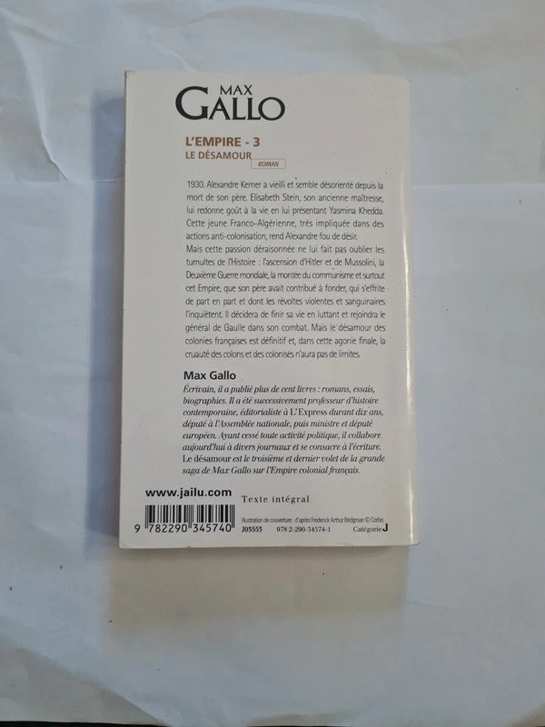 L'empire T3 le désamour , Max Gallo