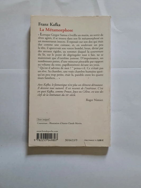La métamorphose, Franz Kafka