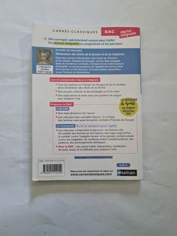 Déclaration des droits de la femme et de la citoyenne,  Olympe de Gouges