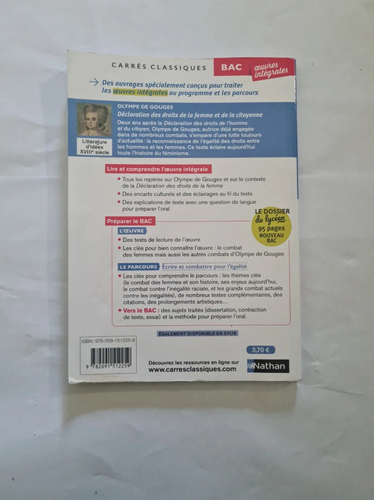 Déclaration des droits de la femme et de la citoyenne,  Olympe de Gouges