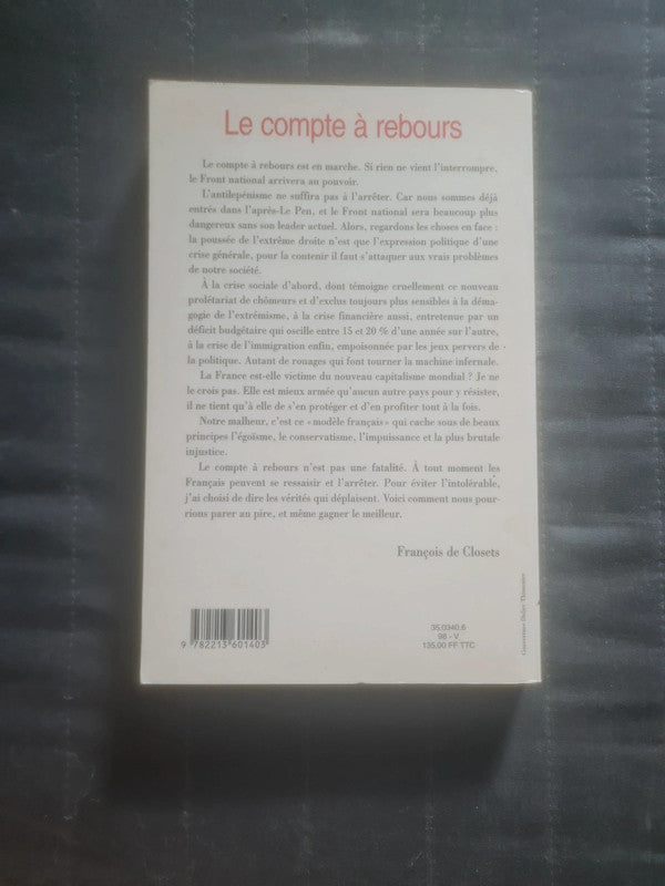 Le compte à rebours,  François de Closets