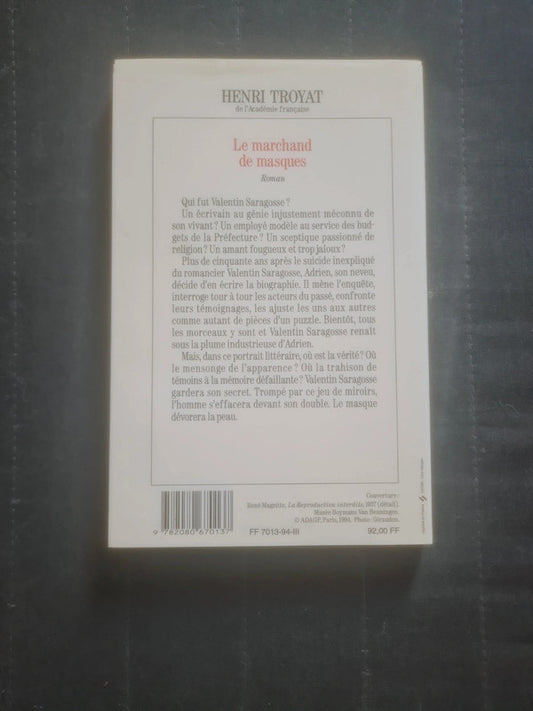 Le marchand de masques , Henri Troyat