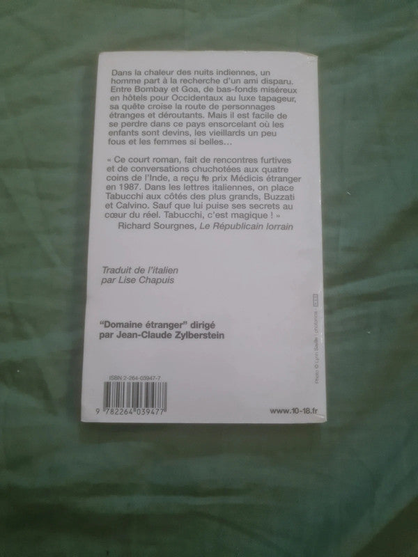 Nocturne indien, Antonio Tabucchi, Lise Chapuis