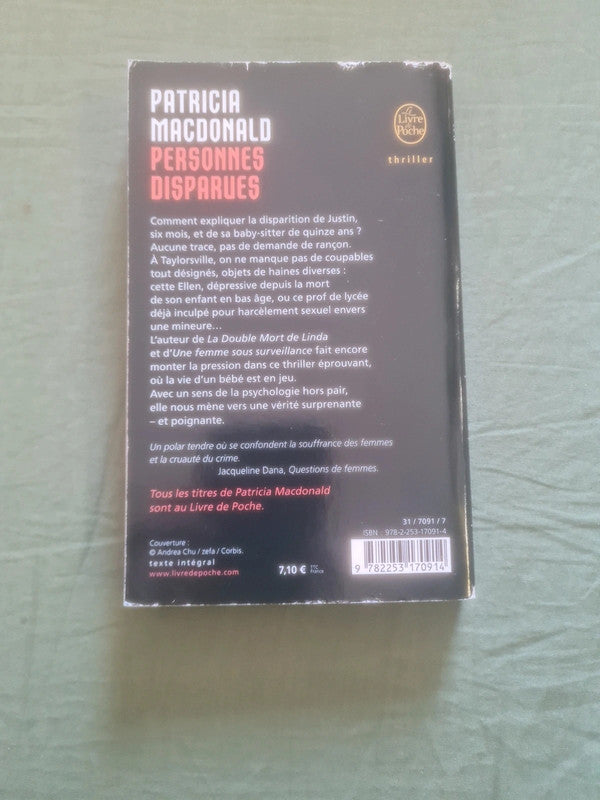 Personnes disparues,  Patricia Macdonald