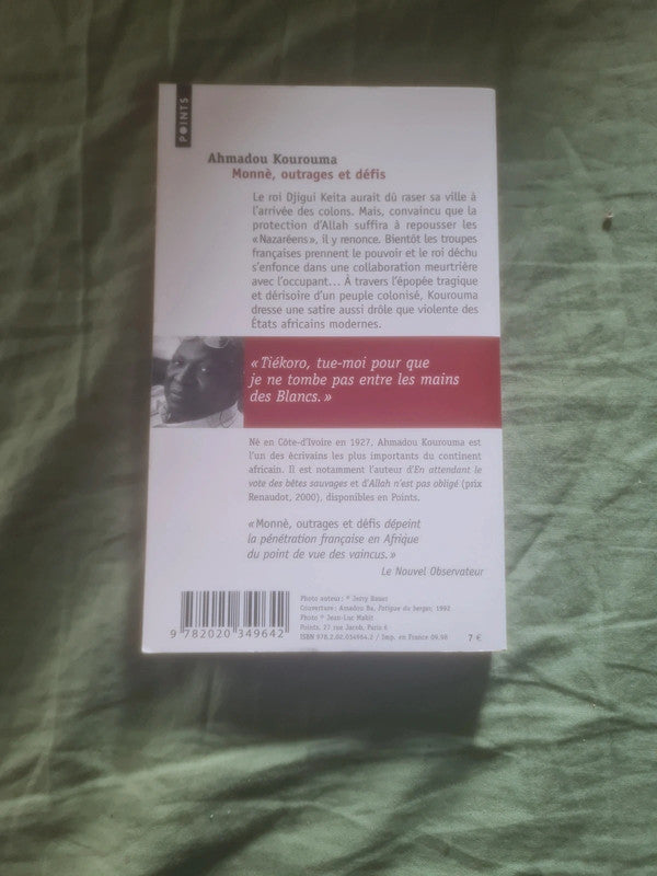 Monnè , outrages et défis , Ahmadou Kourouma