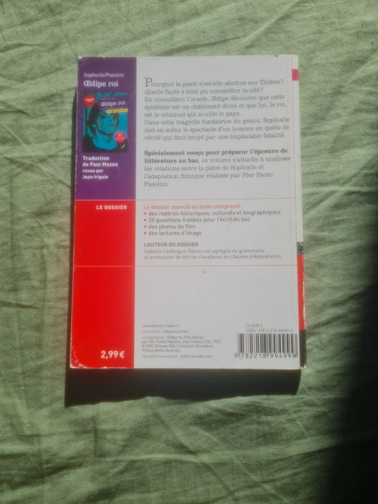 Œdipe roi , Sophocle , Pasolini