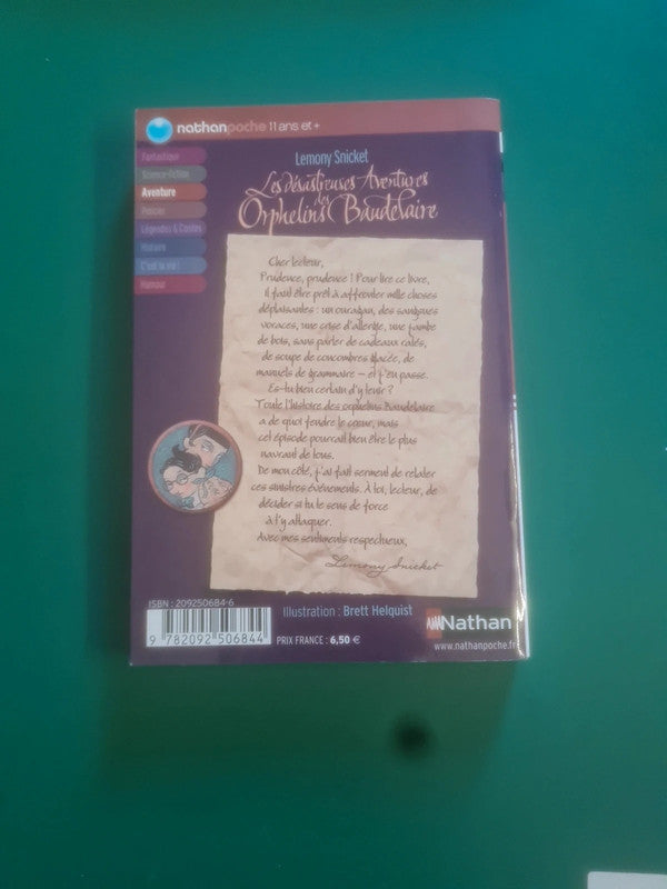Les désastreuses aventures des orphelins Baudelaire tome 3 ouragan sur le lac
