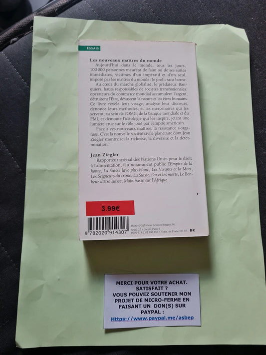 les nouveaux maîtres du monde - et ceux qui leur résistent - jean ziegler