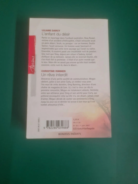 L'enfant du désir , Liliane Darcy , Un rêve interdit , Christine Rimmer