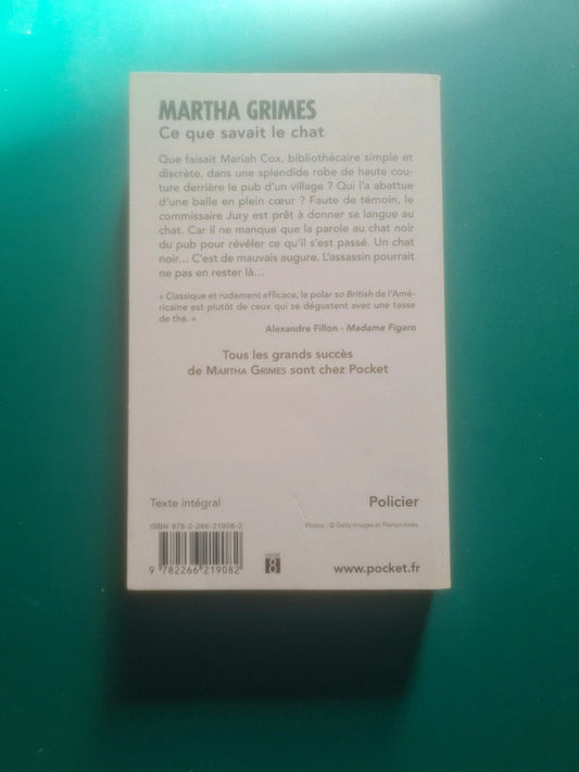 Ce que savait le chat , Martha Grimes