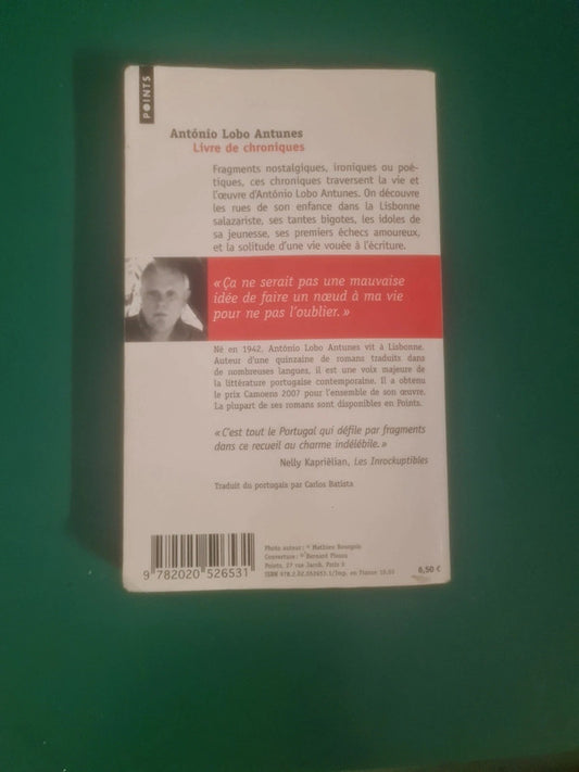 Livre de chroniques , António Lobo Antunes