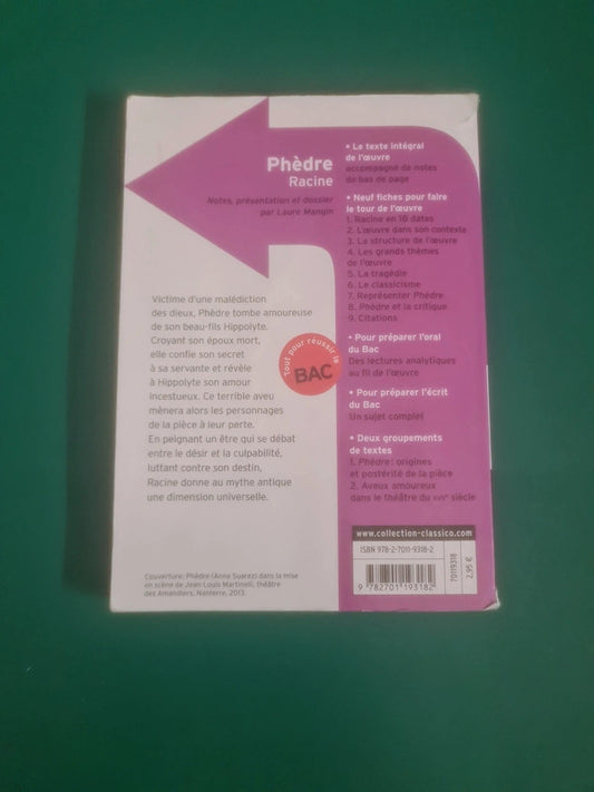 Phèdre 
Racine , classico lycée