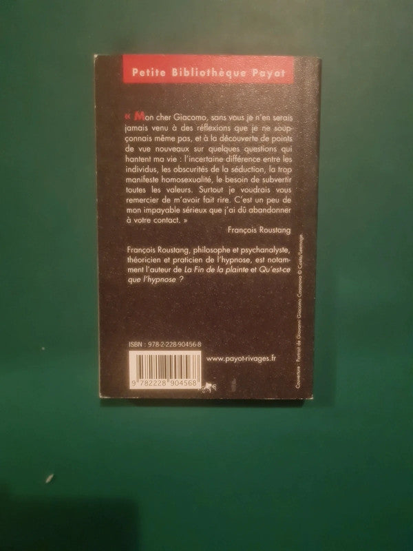 Livre occasion – François Roustang : le bal masqué de Giacomo Casanova