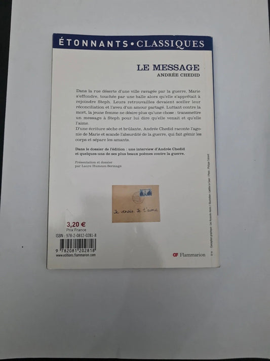 Le Message,  Andrée Chedid