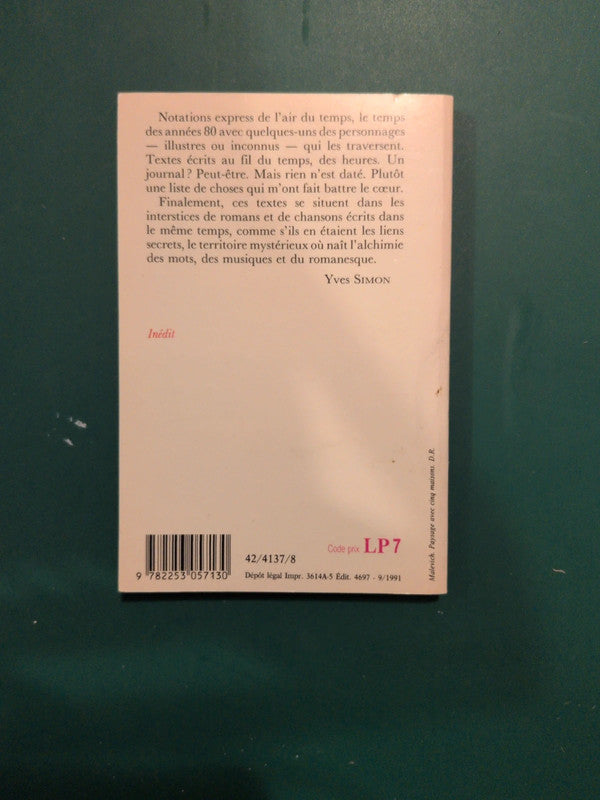 Jours ordinaires et autre jours : Yves Simon