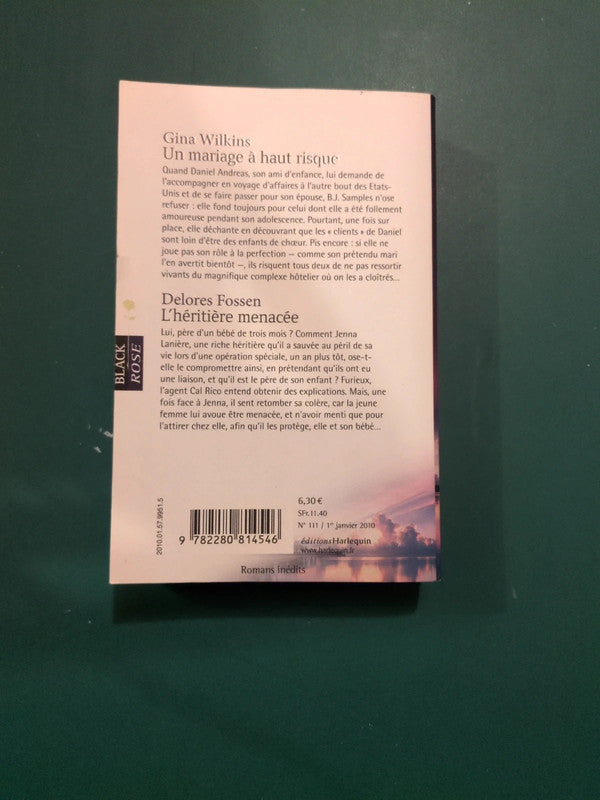 Gina Wilkins
Un mariage à haut risque , Delores Fossen
L'héritière menacée