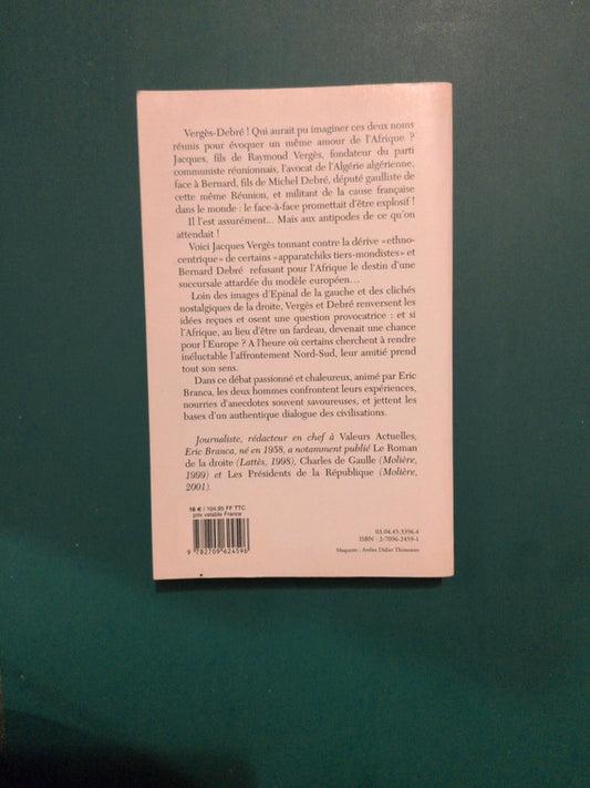 de la mauvaise conscience en général et de l'afrique en particulier