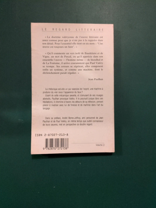 Paul Valéry où la littérature considérée comme un faux , Jean Paulhan