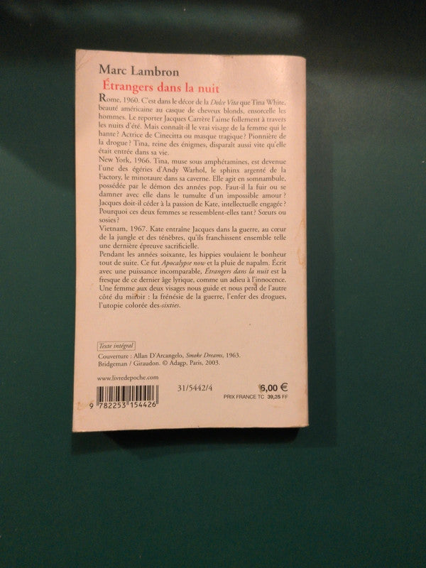 Etrangers dans la nuit , Marc Lambron