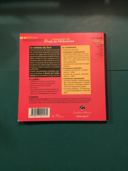L'essentiel du droit de l'urbanisme, Isabelle Savarit Bourgeois