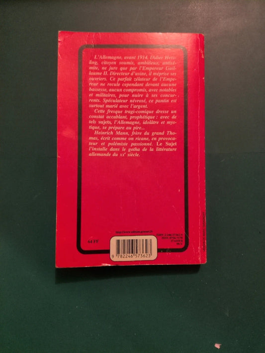 Le sujet ! , Heinrich Mann