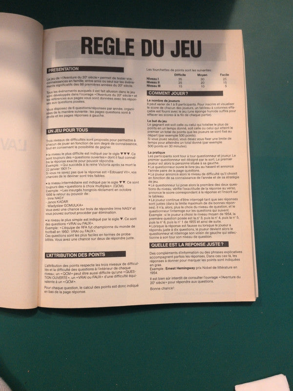 L'Aventure du XXe siècle - le jeu